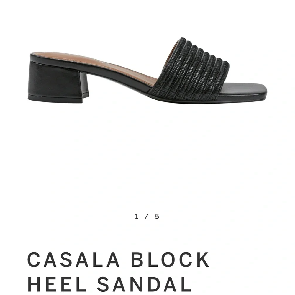 Marc Fisher Casala Block Heel Sandal Black 7.5 W - Picture 4 of 7